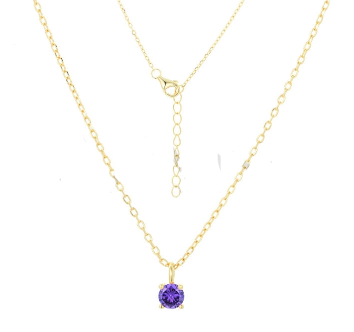 Collar circonita mini lavanda