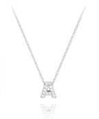 Collar mini inicial white silver