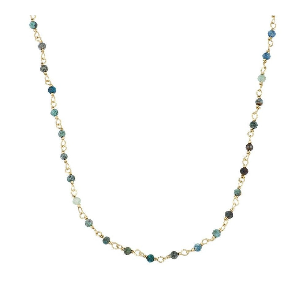 Collar rosario crisocolla