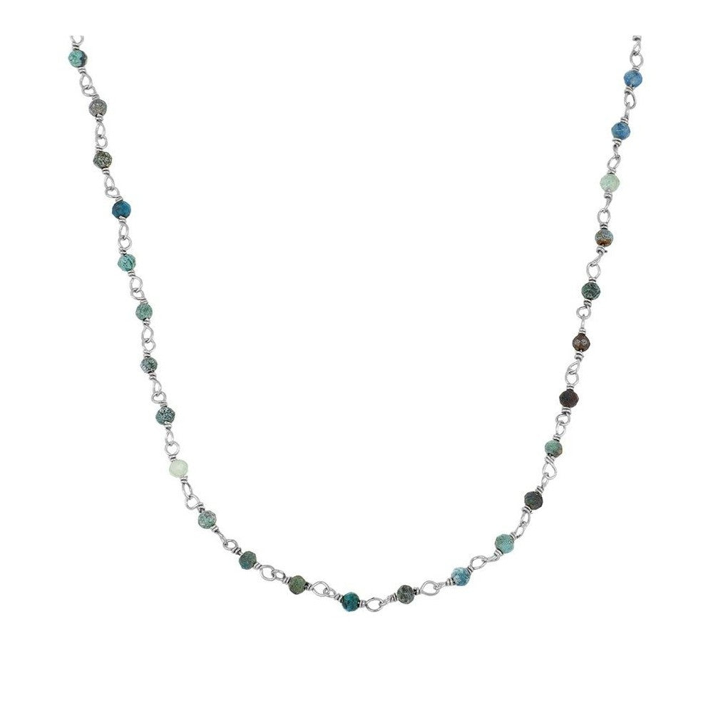 Collar rosario crisocolla Silver