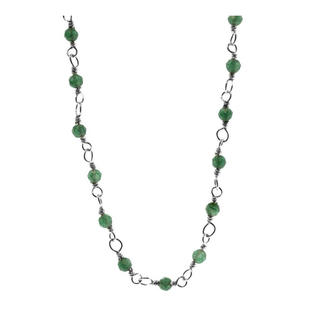Collar rosario Jade verde Silver