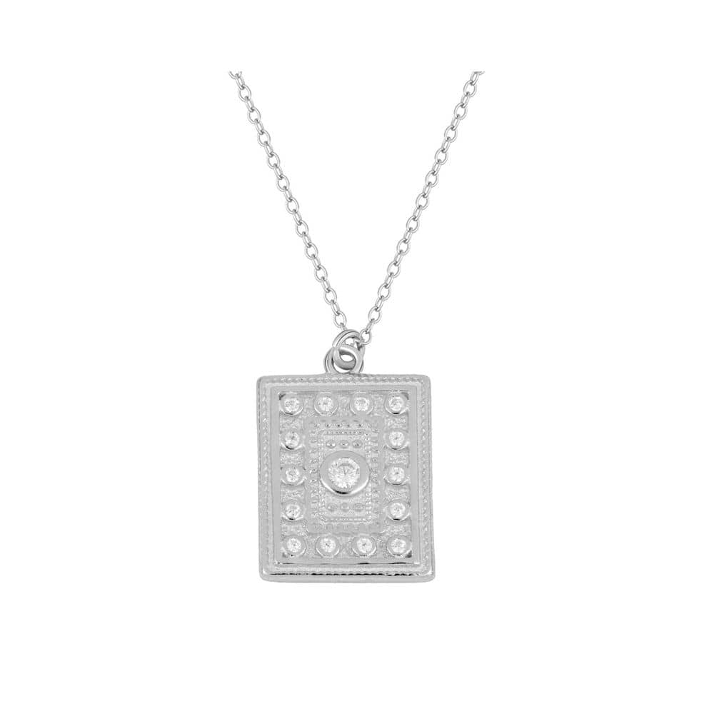 Collar shine square silver