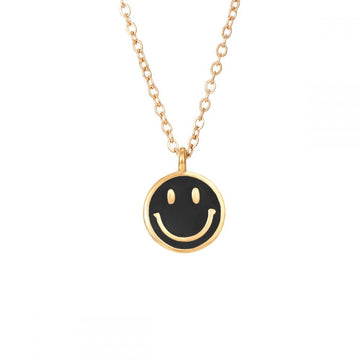 Smile Black Necklace