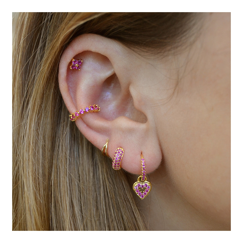 Earcuff shine Fuchsia