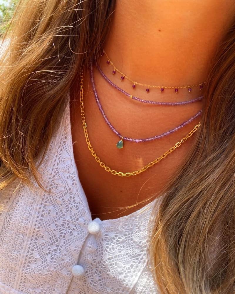 Amethyst mineral chocker