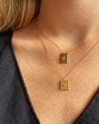 Collar shine square silver