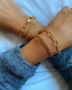 Pulsera eslabón largo acero