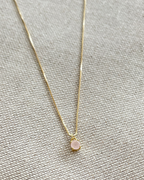 Collar Lumiere Cuarzo rosa