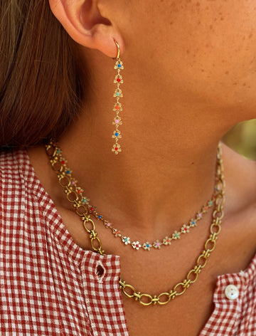 Multicolored Daisy Earrings