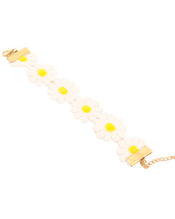 Polo flowers bracelet White