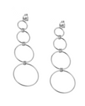 Pendientes 4 círculos Silver