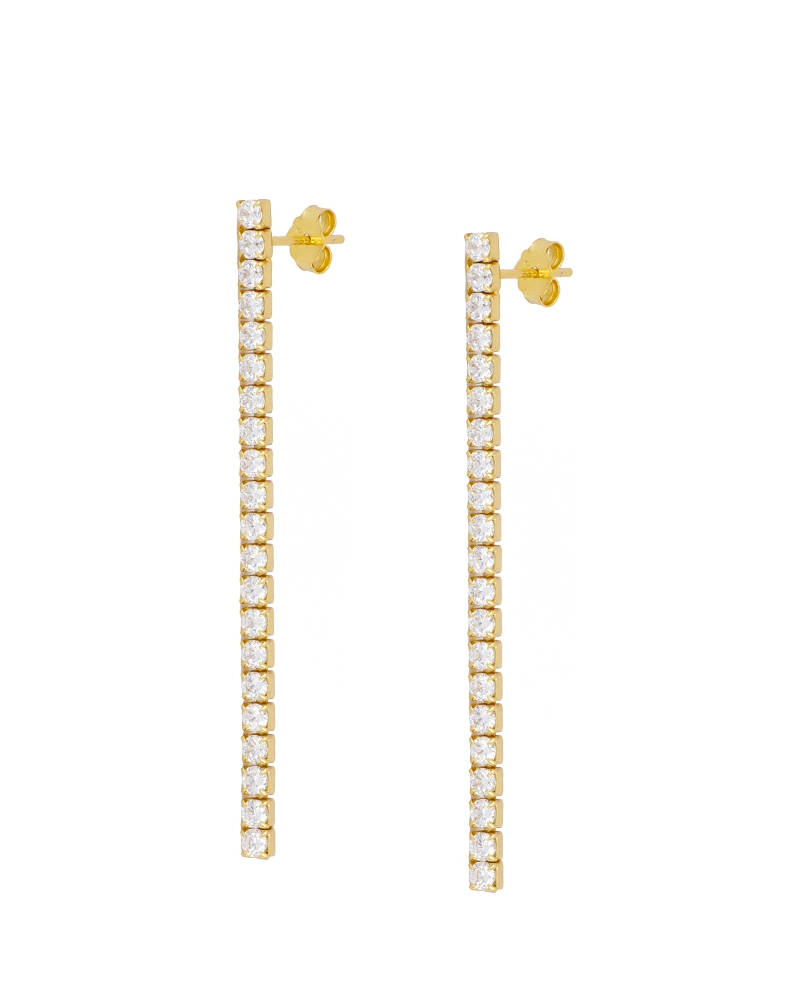 Tennis Gold Earrings