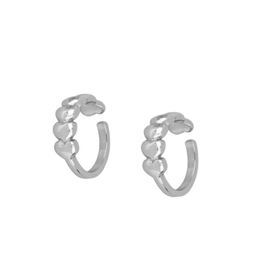 Earcuff hearts Silver