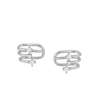 Earcuff triple Shine Silver