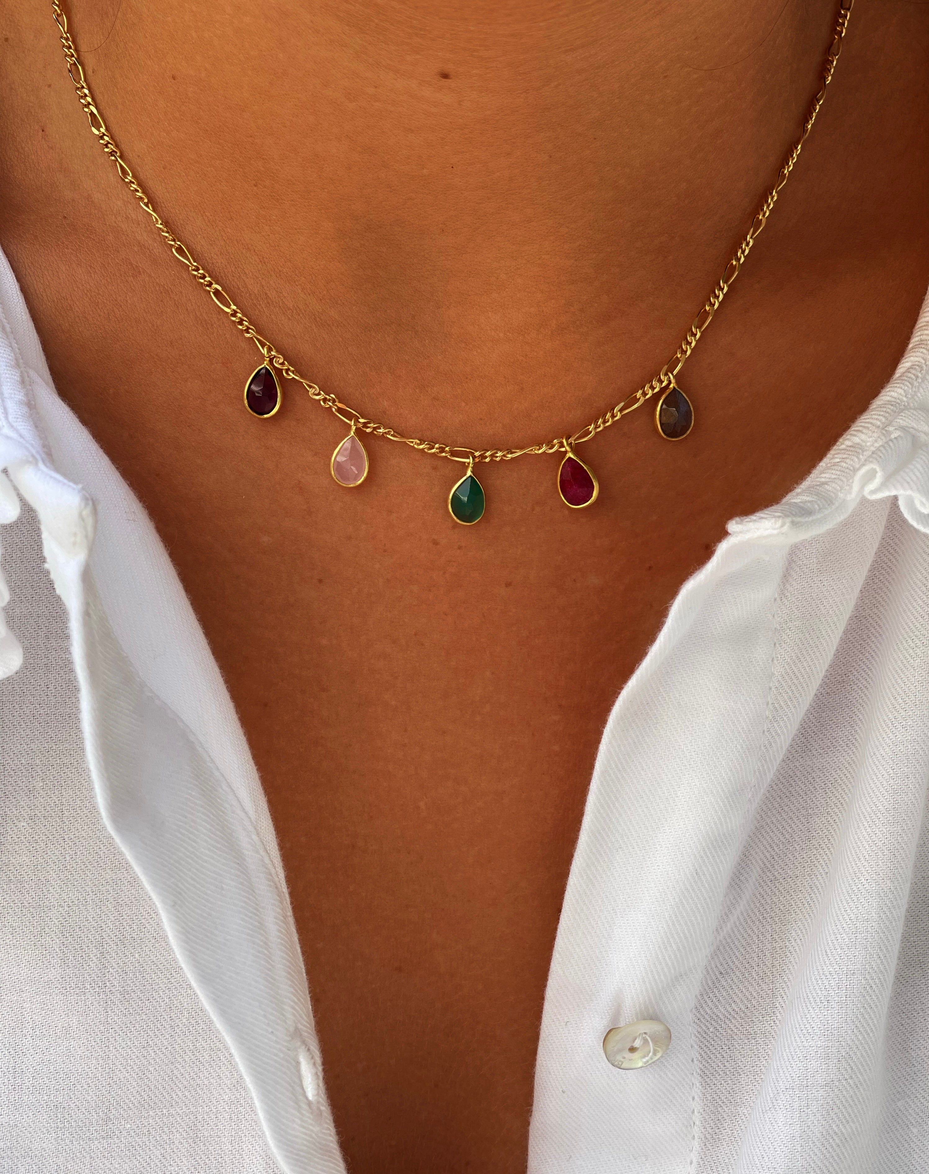 Drops mineral necklace