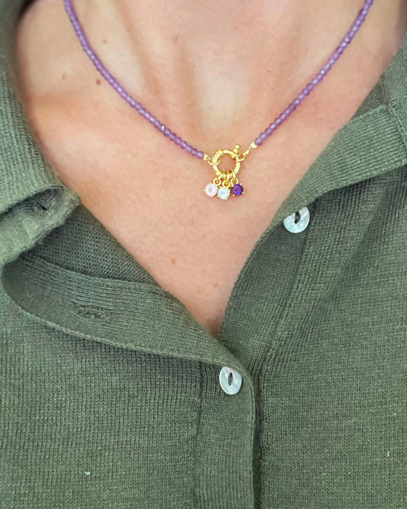 Collar Eternity mineral Amatista