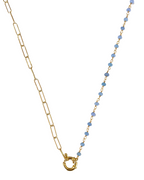 Collar Stela ópalo azul