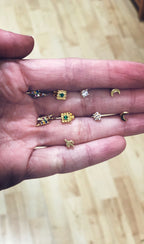 PENDIENTES MINI ROMBE GREEN