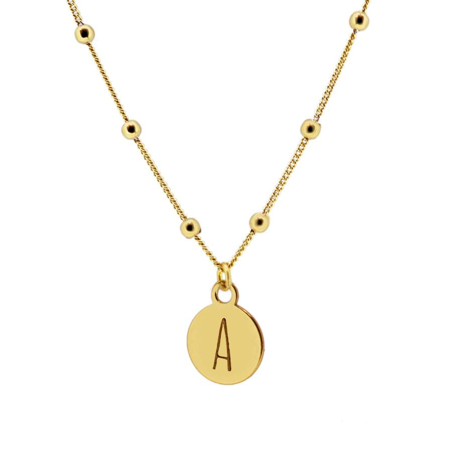 SIMPLE INITIAL VINTAGE NECKLACE