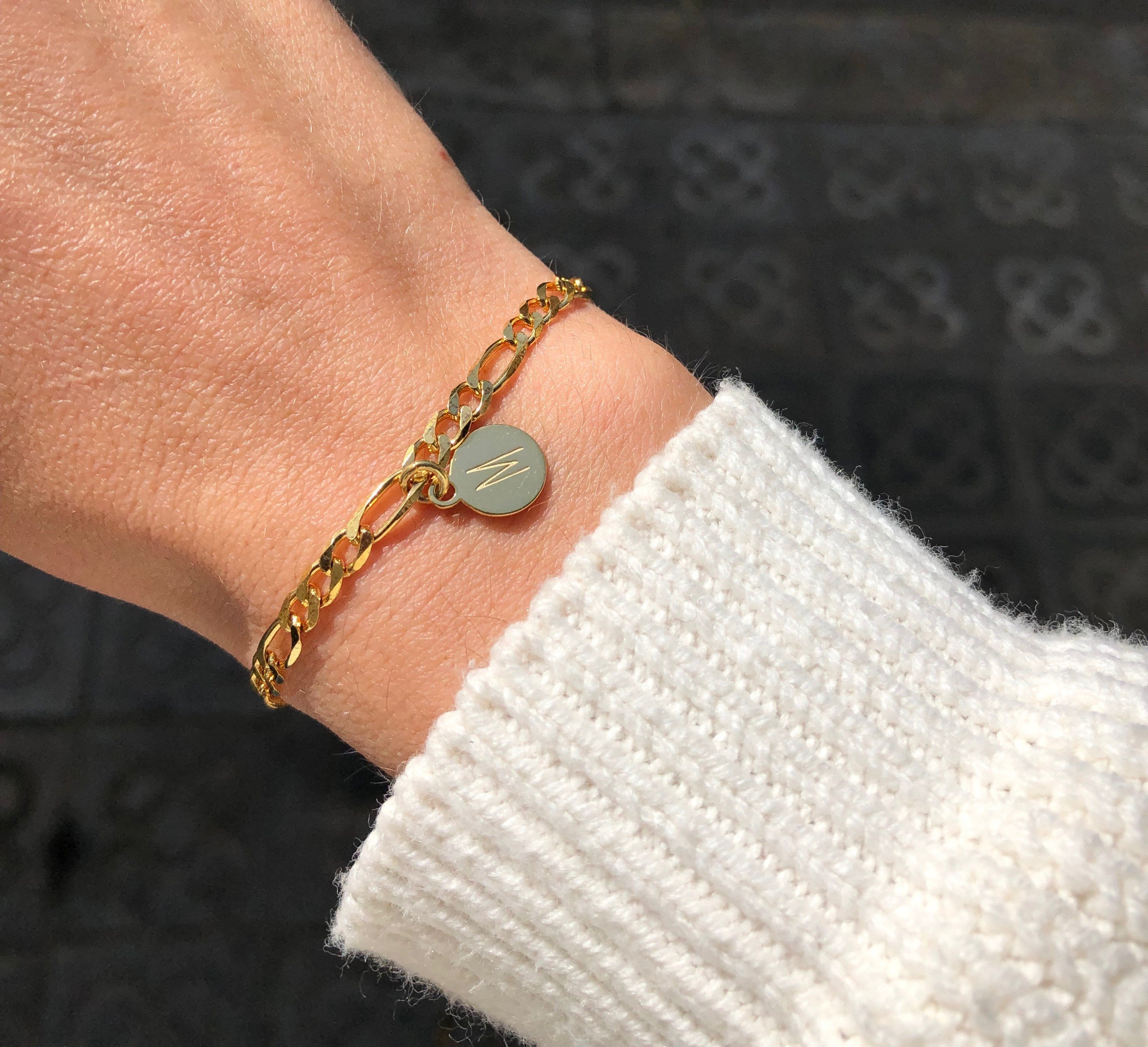 CHAIN BRACELET INITIAL VINTAGE