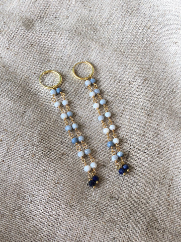 Sky rosary earrings