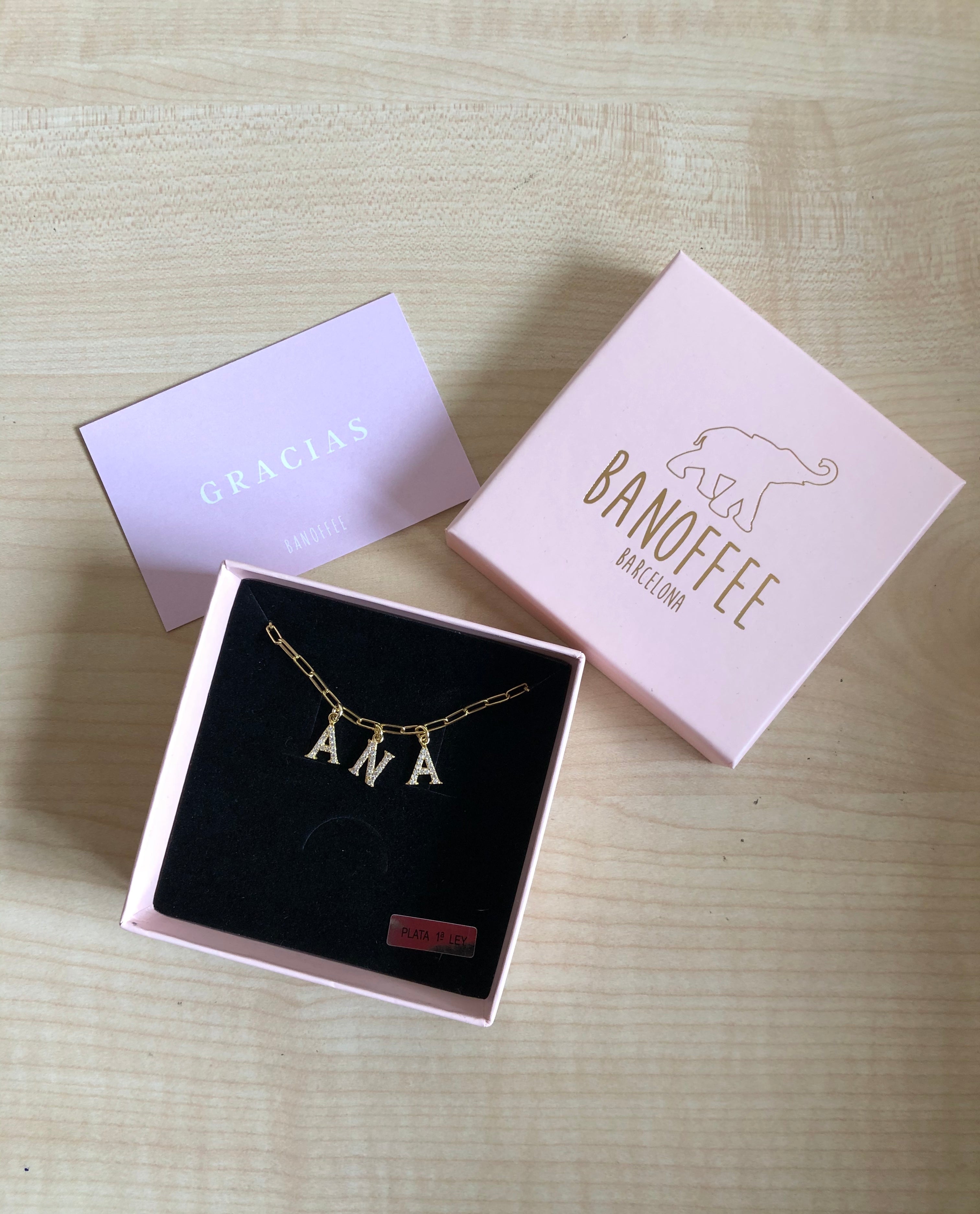 Pulsera personalizada inicial circonitas