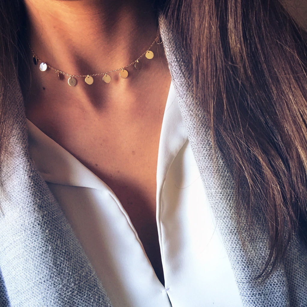 CHOCKER BIANCA GOLD