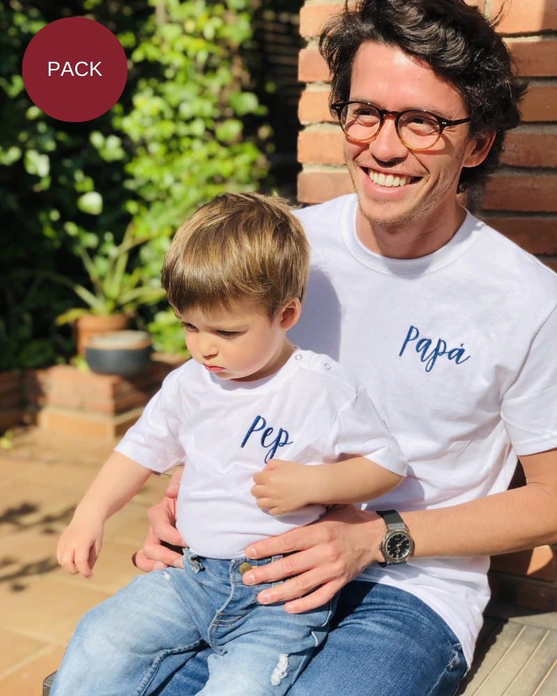 PACK CAMISETA HOMBRE + CAMISETA NIÑO PERSONALIZADAS