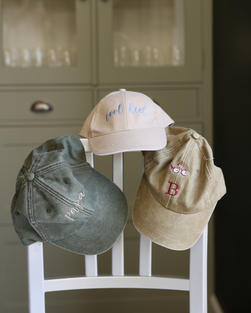 Adult and child personalized cap pack