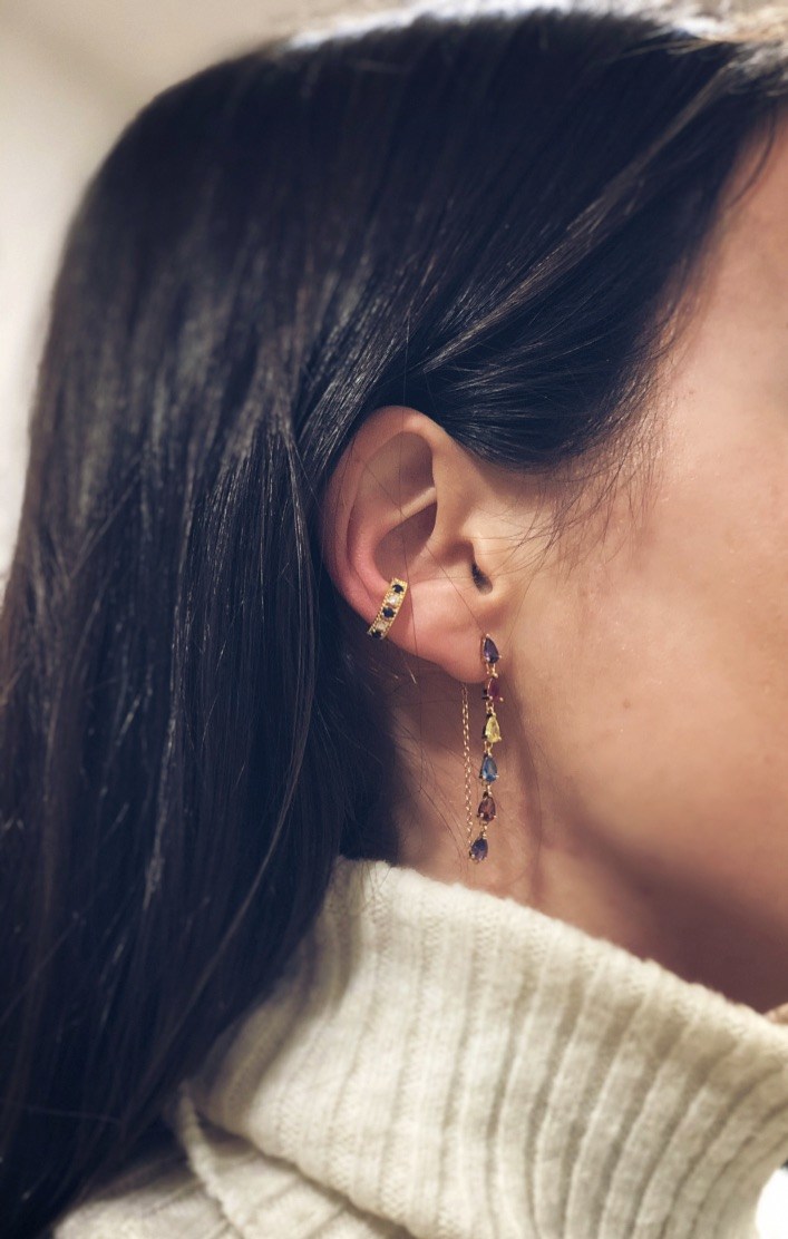 EARCUFF ZAFIRO SILVER
