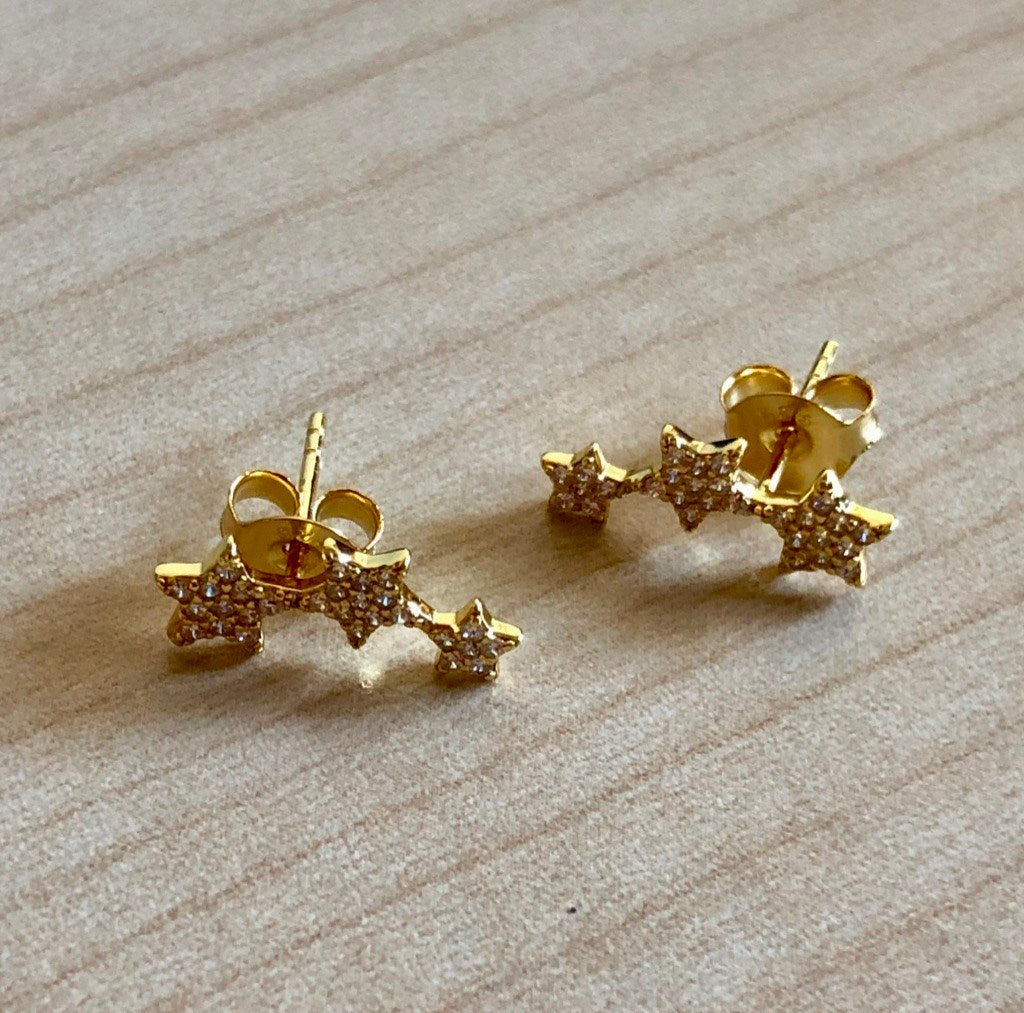 PENDIENTES MINI ESTRELLAS TREPADOR