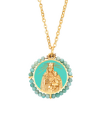 Collar Virgen del Carmen Turquesa