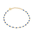 Blue jade rosary bracelet