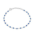 Pulsera rosario Jade azul Silver