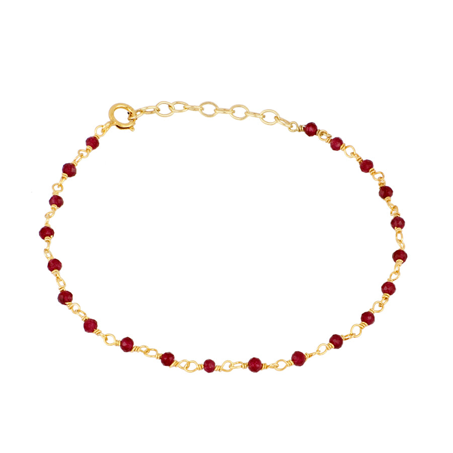 Pulsera rosario Jade rojo
