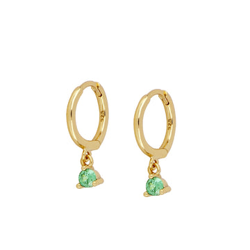 Green tourmaline zirconia earrings