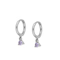 Pendientes circonita mia lila Silver