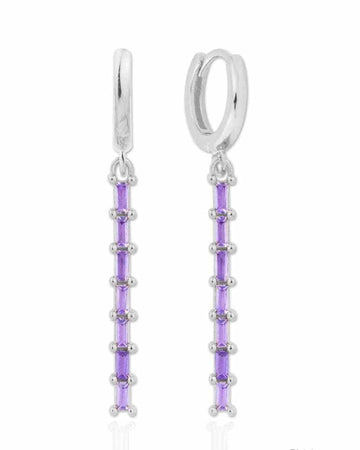 Alexia Violet Silver Earrings