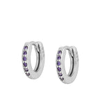 Pendientes Glass Violet Silver
