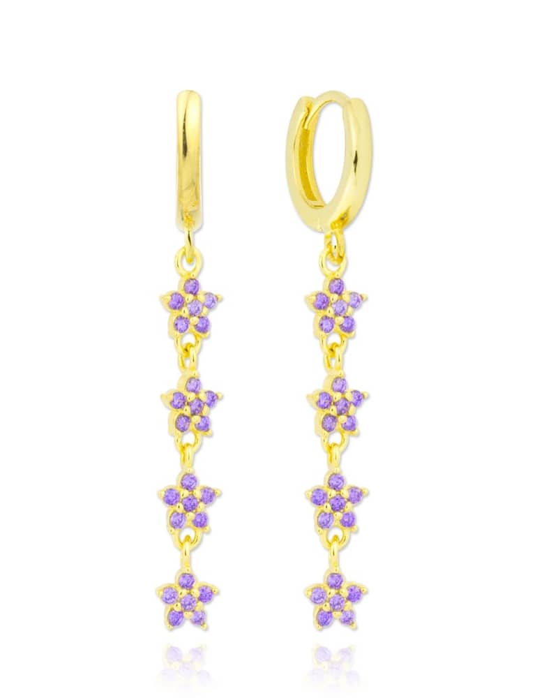 Pendientes Multi Flowers Violet