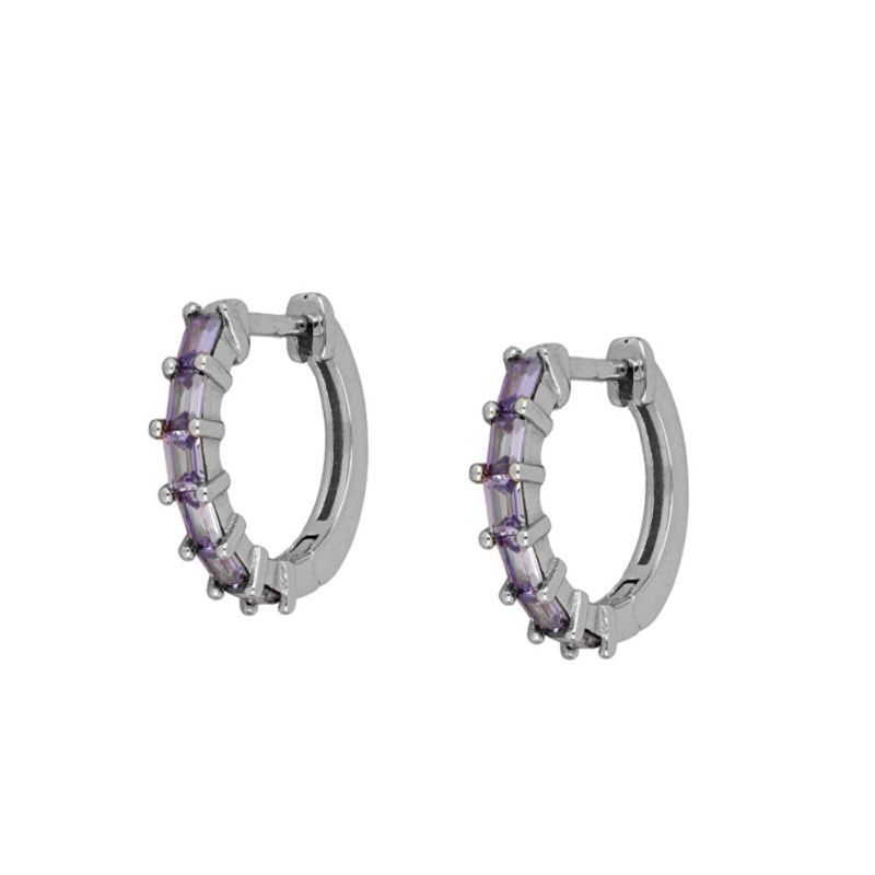 Pendientes Venice Purple Silver