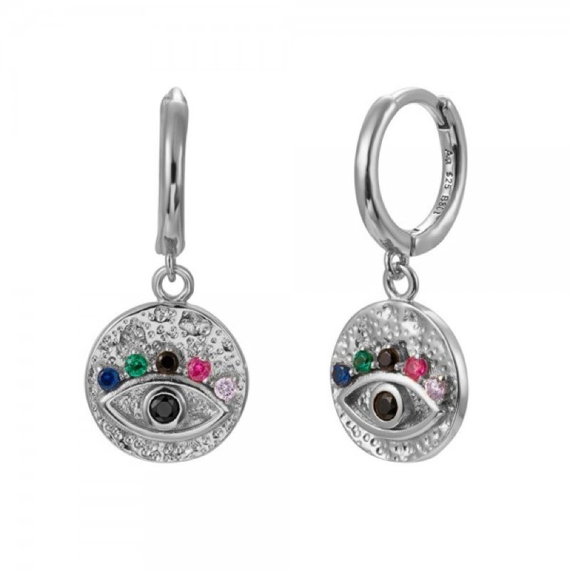 Pendientes Eye Iris Silver