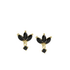 Pendientes flowers Black