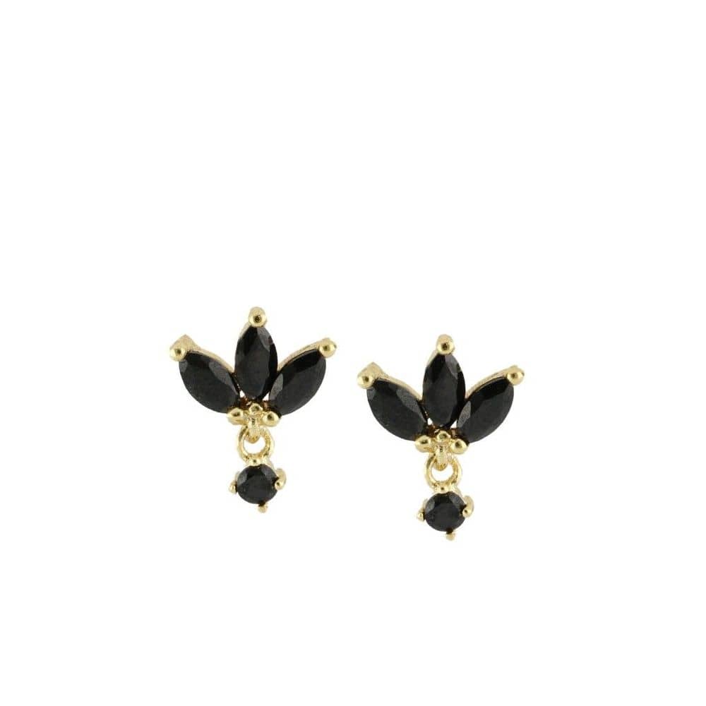 Pendientes flowers Black