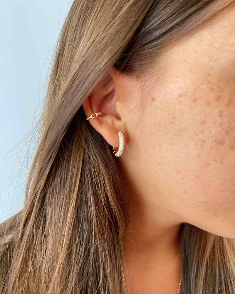 Hoops shine classic silver earrings