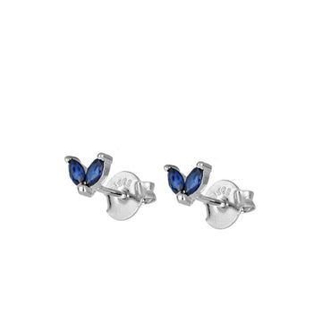 Pendientes lirio Blue Silver