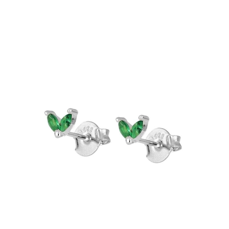 Pendientes lirio Green Silver