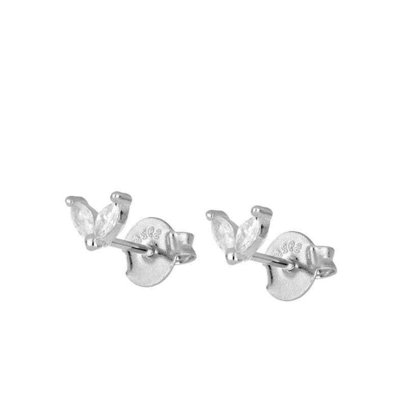 Pendientes lirio white silver