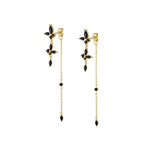 Pendientes long spring black