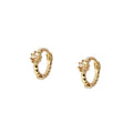 Pendientes mini balls champagne